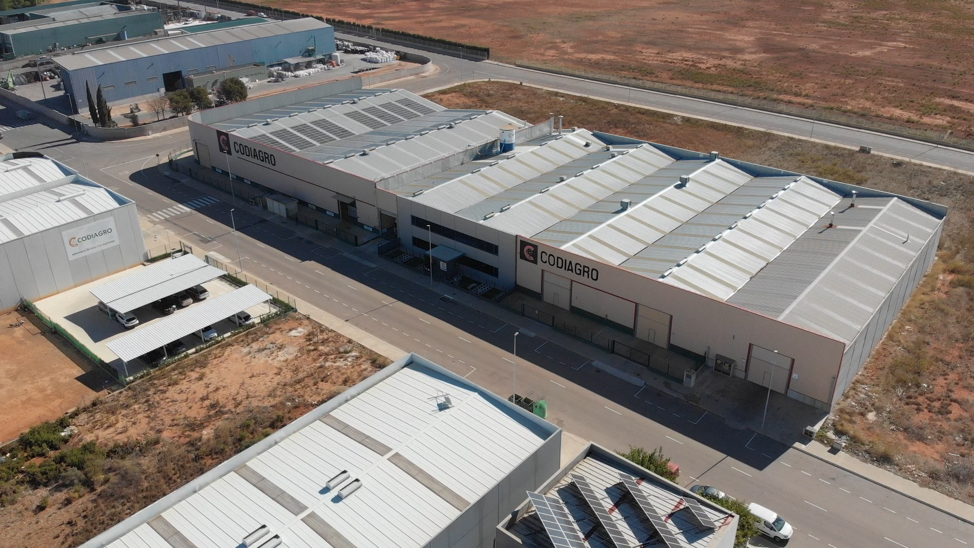 Imagen aérea de la fábrica Codiagro